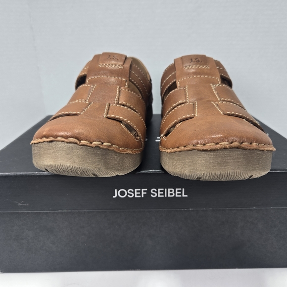 Josef Seibel Brown Women's Fergey 59 Fisherman Leather Sandal Shoes Size 7-7.5 - Picture 3 of 10